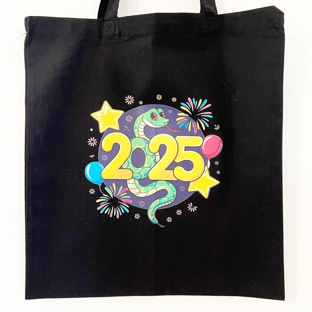 Reusable 100% Cotton Gift Tote Bag with Graphic for Women